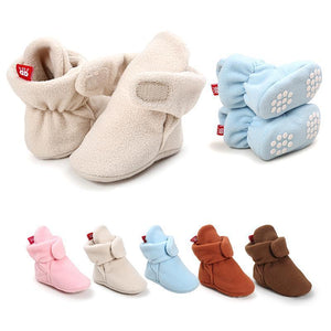 Baby Cozy Fleece Booties with Non Skid Bottom - Image 3