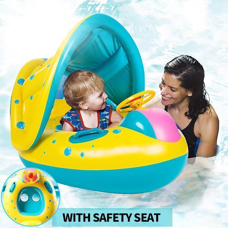 Baby Swim Ring Sunshade Baby Float Boat Seat - Image 2