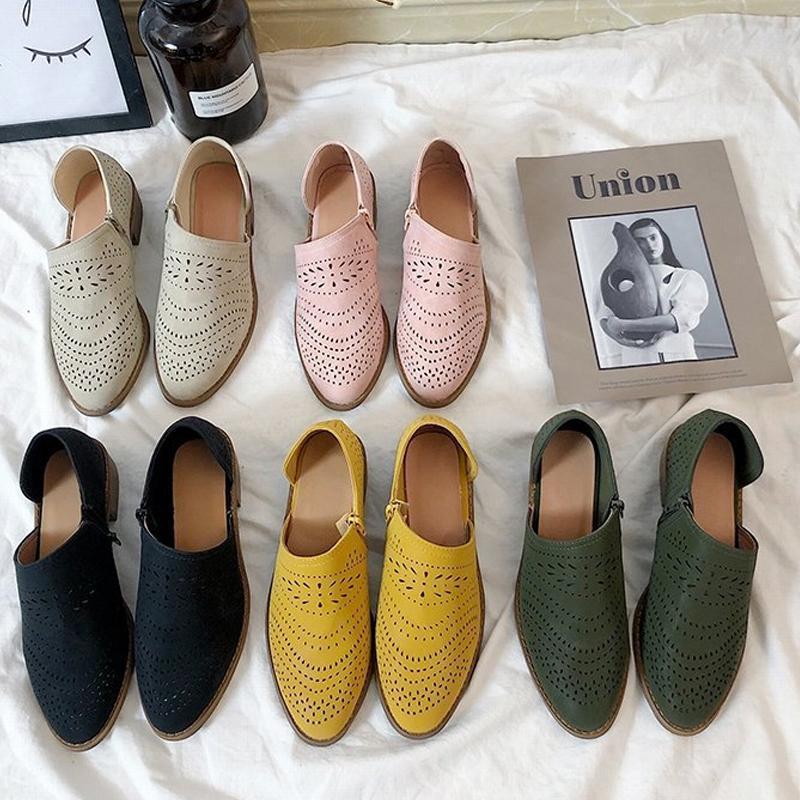 Breathable Hollow Zipper Shoes - Image 2