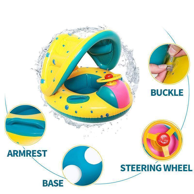 Baby Swim Ring Sunshade Baby Float Boat Seat - Image 6