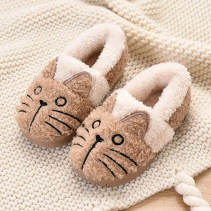 Cute Fluffy Cat Plush Slippers for Kids - Image 9
