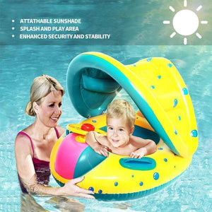 Baby Swim Ring Sunshade Baby Float Boat Seat - Image 9