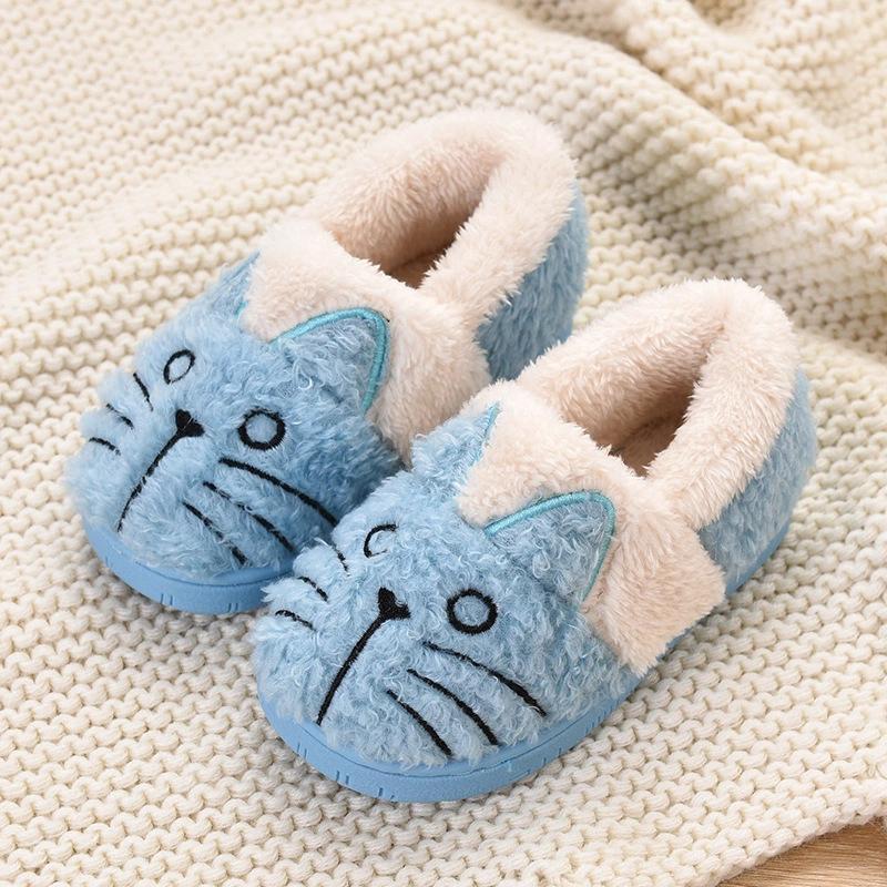 Cute Fluffy Cat Plush Slippers for Kids - Image 6