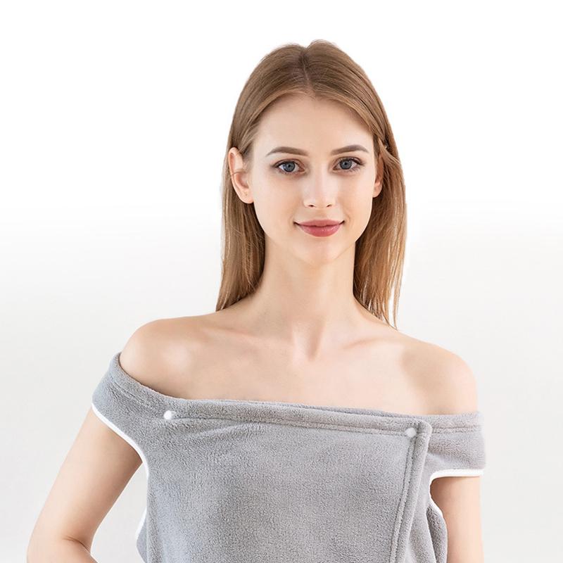Women Quick Dry Wearable Microfiber plush Bathrobes - Image 8