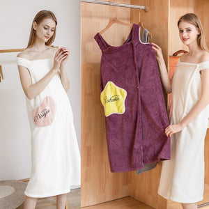 Women Quick Dry Wearable Microfiber plush Bathrobes - Image 9